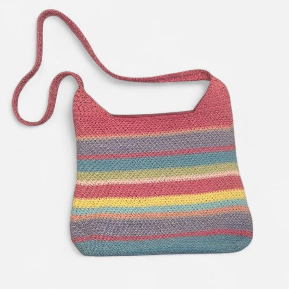 Crochet Hobo Bag Cross Body Multi-Color